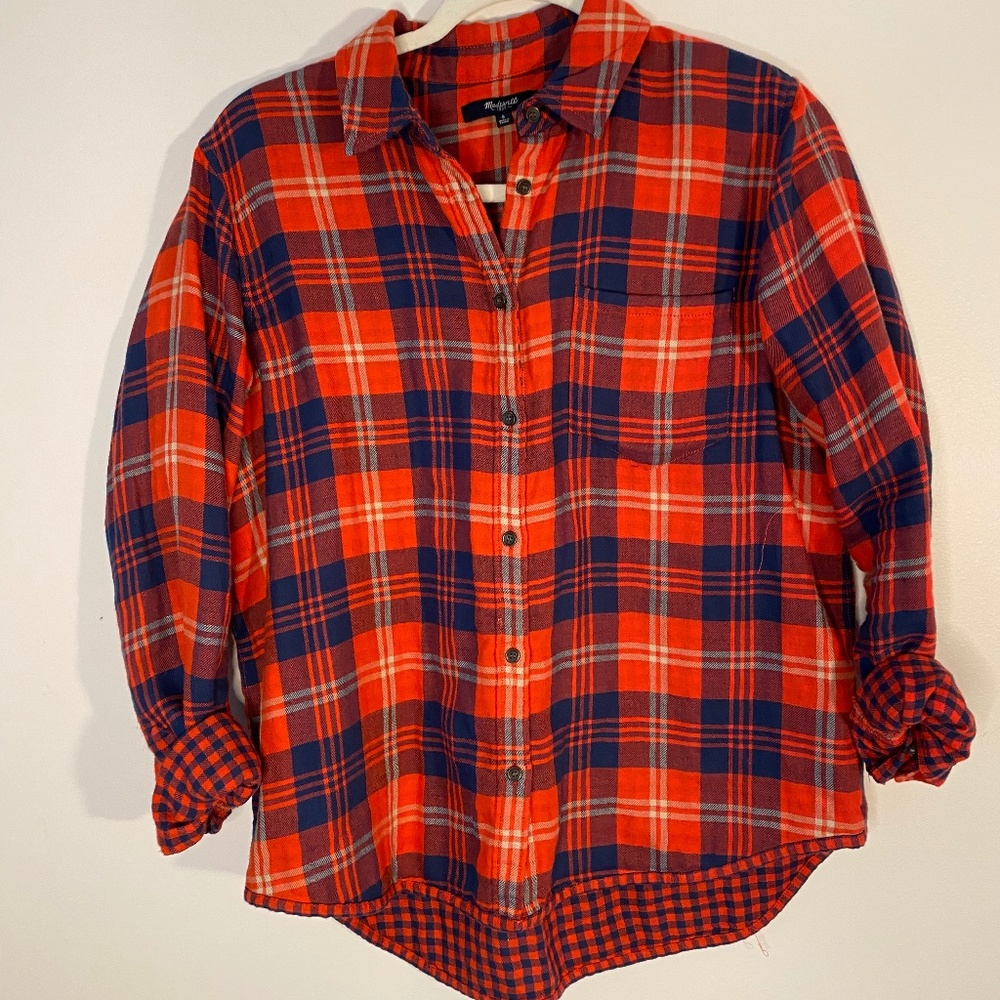 Madewell Flannel Button Up Shirt Size S
